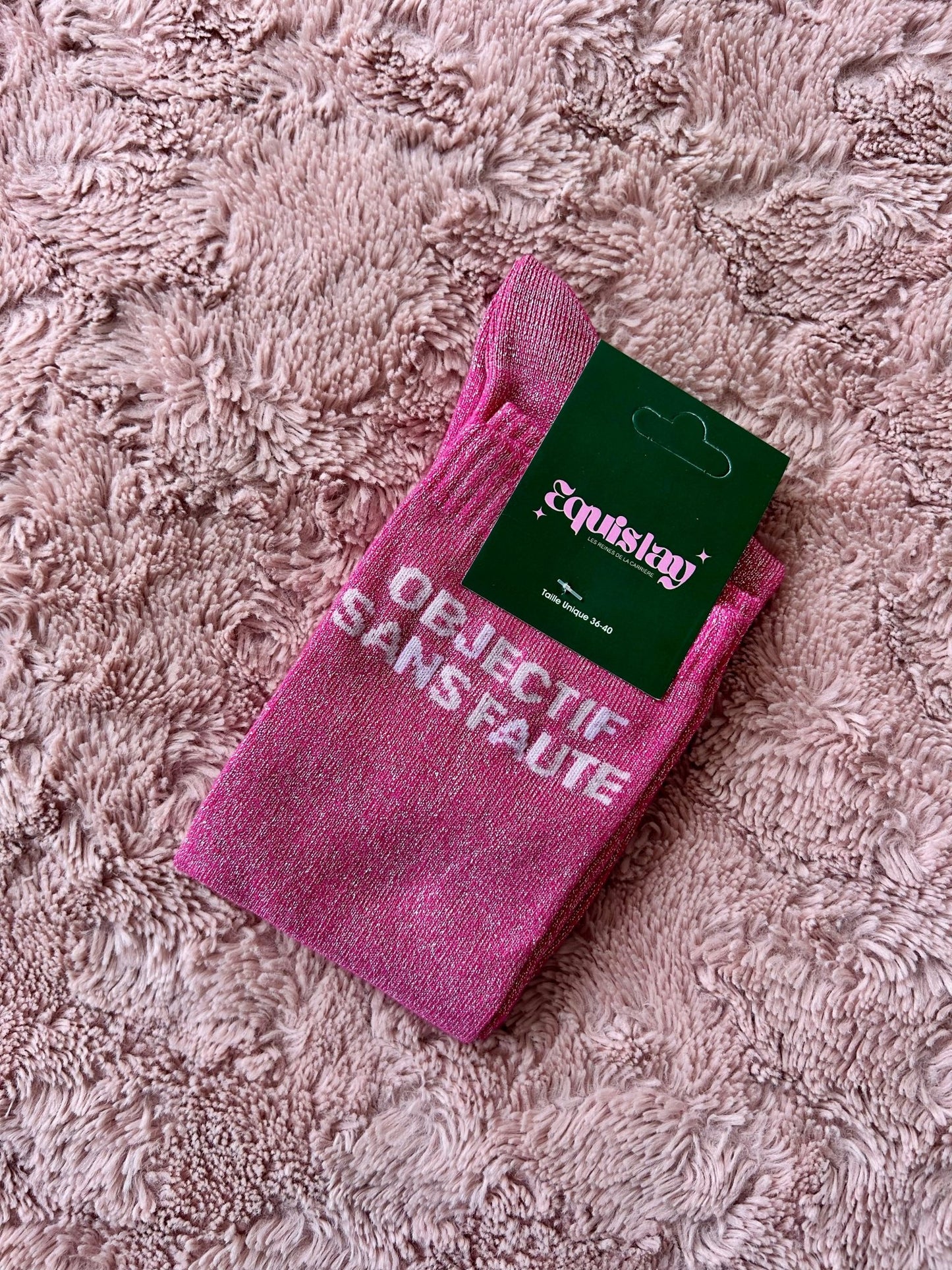 CHAUSSETTES OBJECTIF SANS FAUTE - ROSE - Equislay