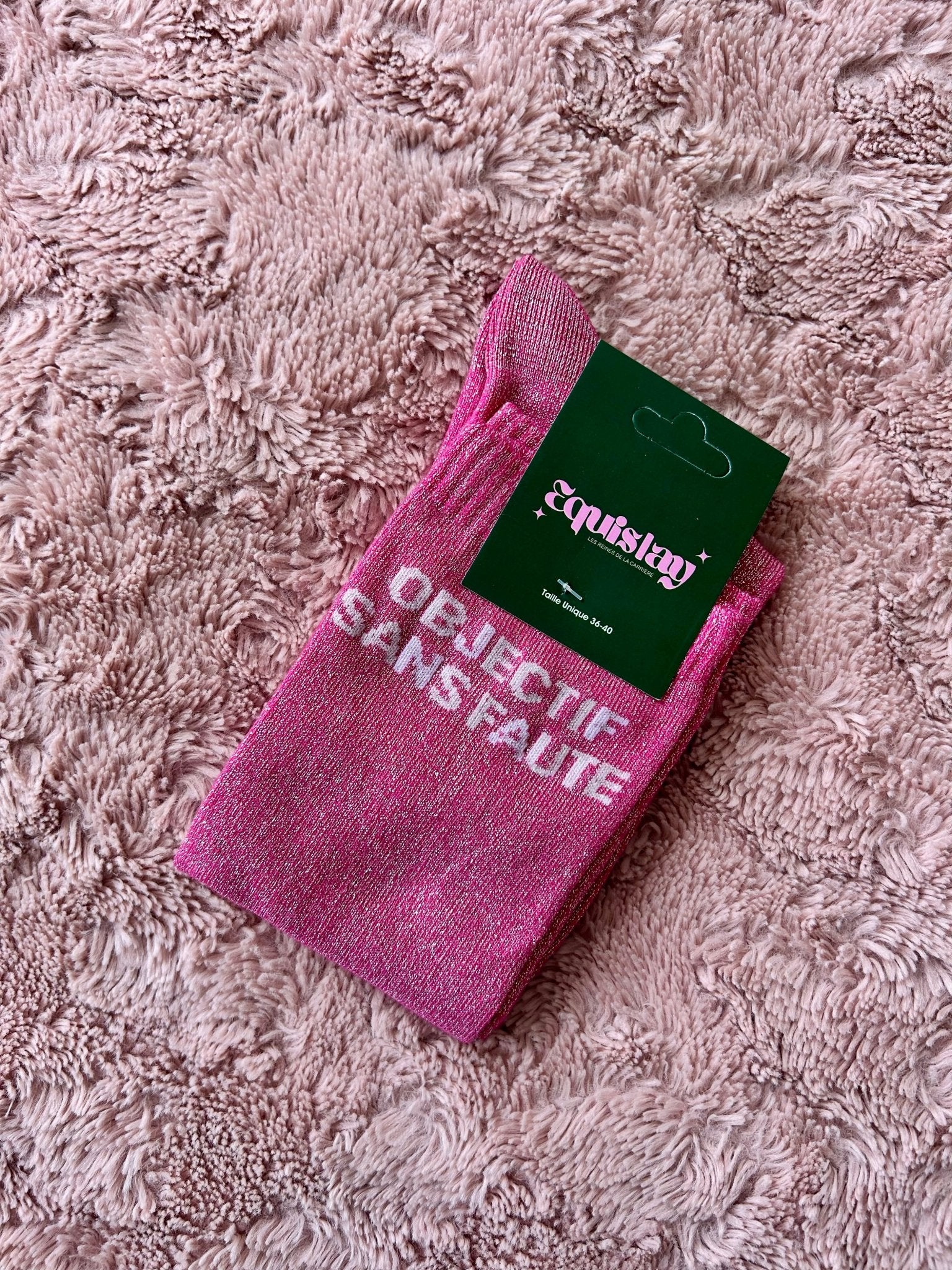 CHAUSSETTES OBJECTIF SANS FAUTE - ROSE - Equislay