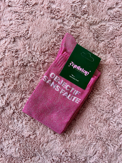 CHAUSSETTES OBJECTIF SANS FAUTE - ROSE - Equislay