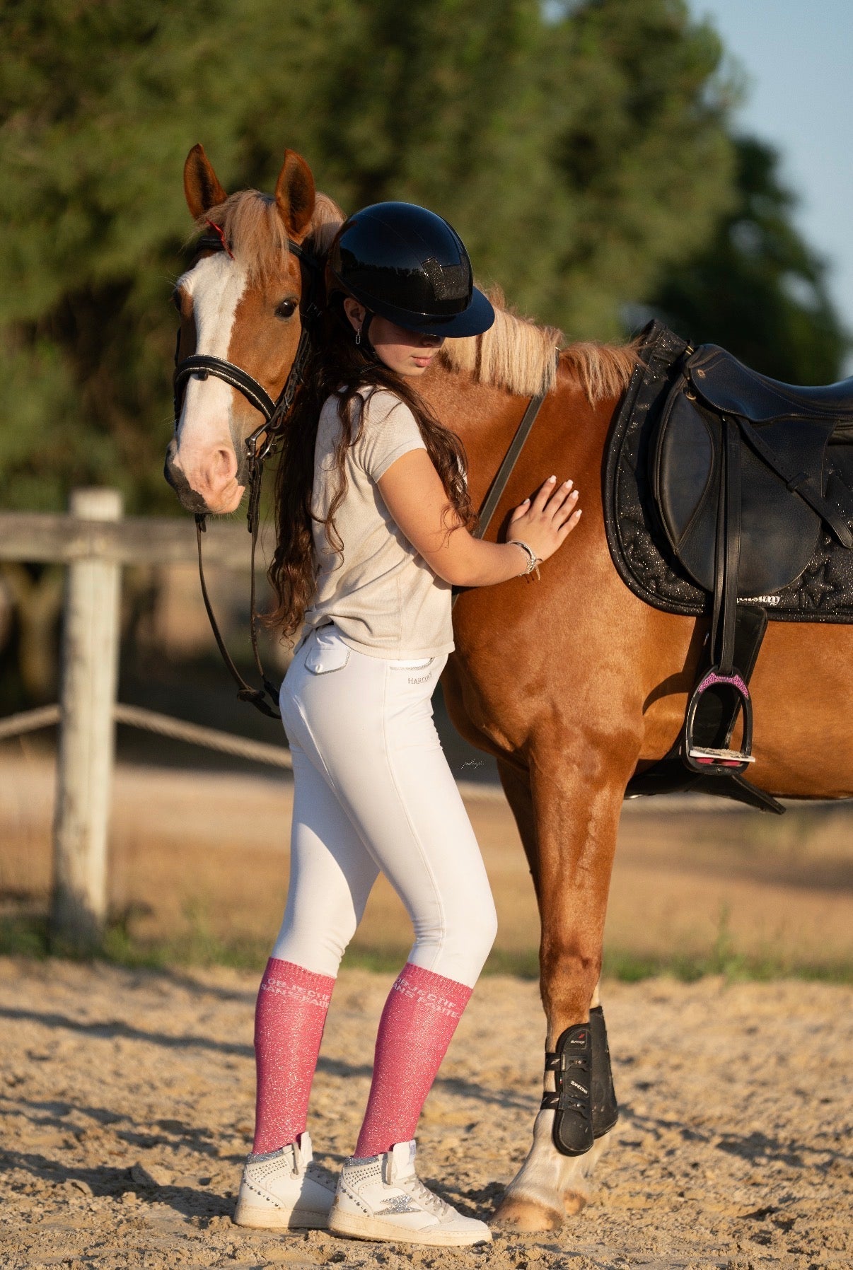 CHAUSSETTES OBJECTIF SANS FAUTE - ROSE - Equislay