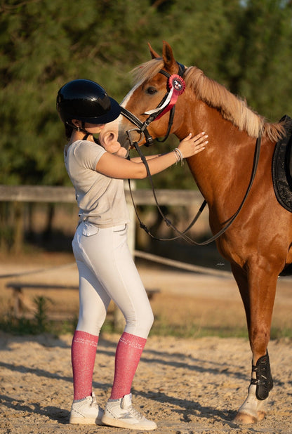 CHAUSSETTES OBJECTIF SANS FAUTE - ROSE - Equislay