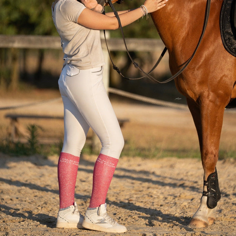 CHAUSSETTES OBJECTIF SANS FAUTE - ROSE - Equislay