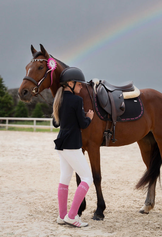CHAUSSETTES PONEY DE STAR - ROSE FUCHSIA - Equislay