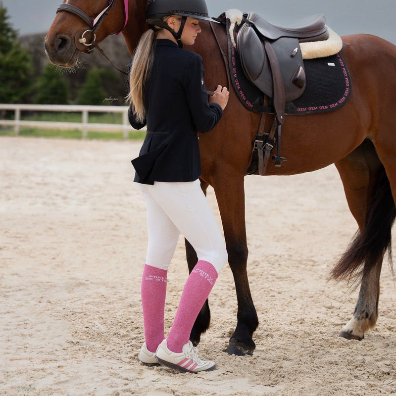 CHAUSSETTES PONEY DE STAR - ROSE FUCHSIA - Equislay