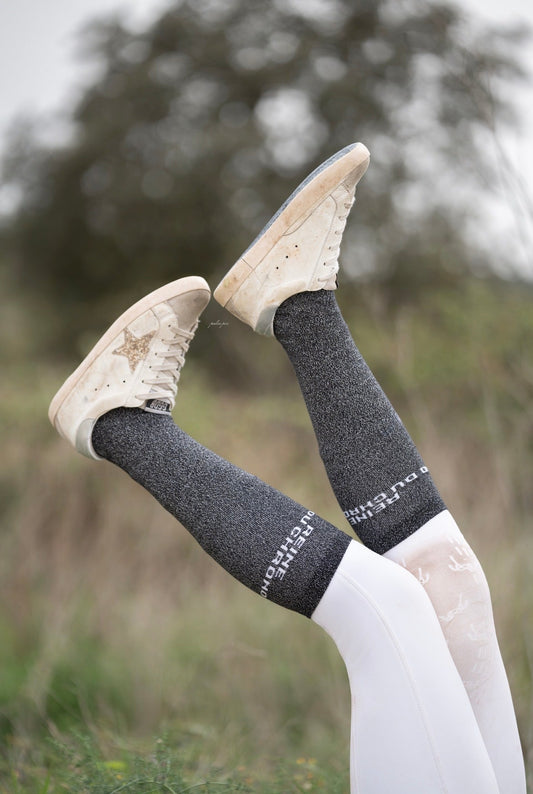 CHAUSSETTES REINE DU CHRONO - NOIR - Equislay