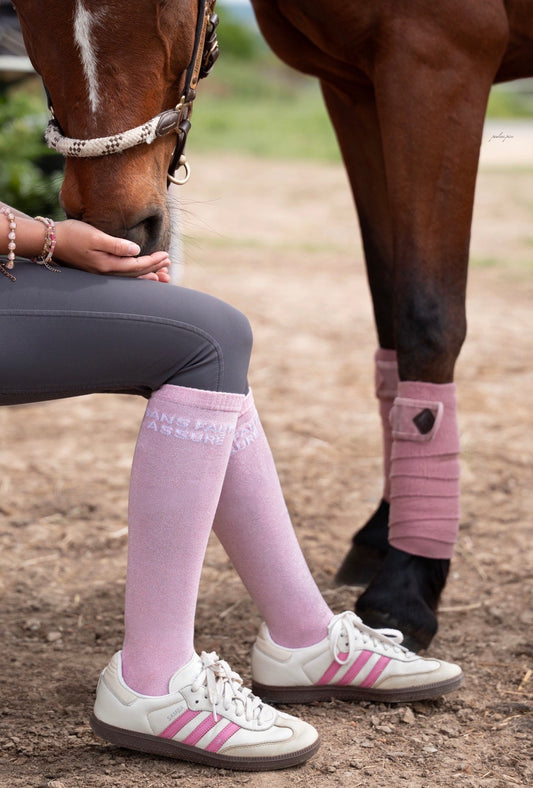 CHAUSSETTES SANS FAUTE ASSURÉ - ROSE PALE - Equislay