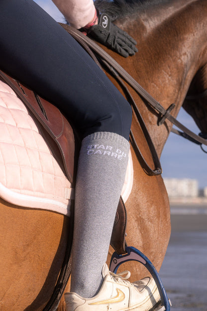 CHAUSSETTES STAR DU CARRÉ - ARGENTÉ - Equislay