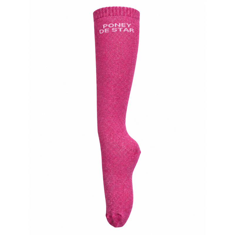 Chaussettes d’équitation Poney de Star – Rose Fuchsia – vue entière sur fond blanc