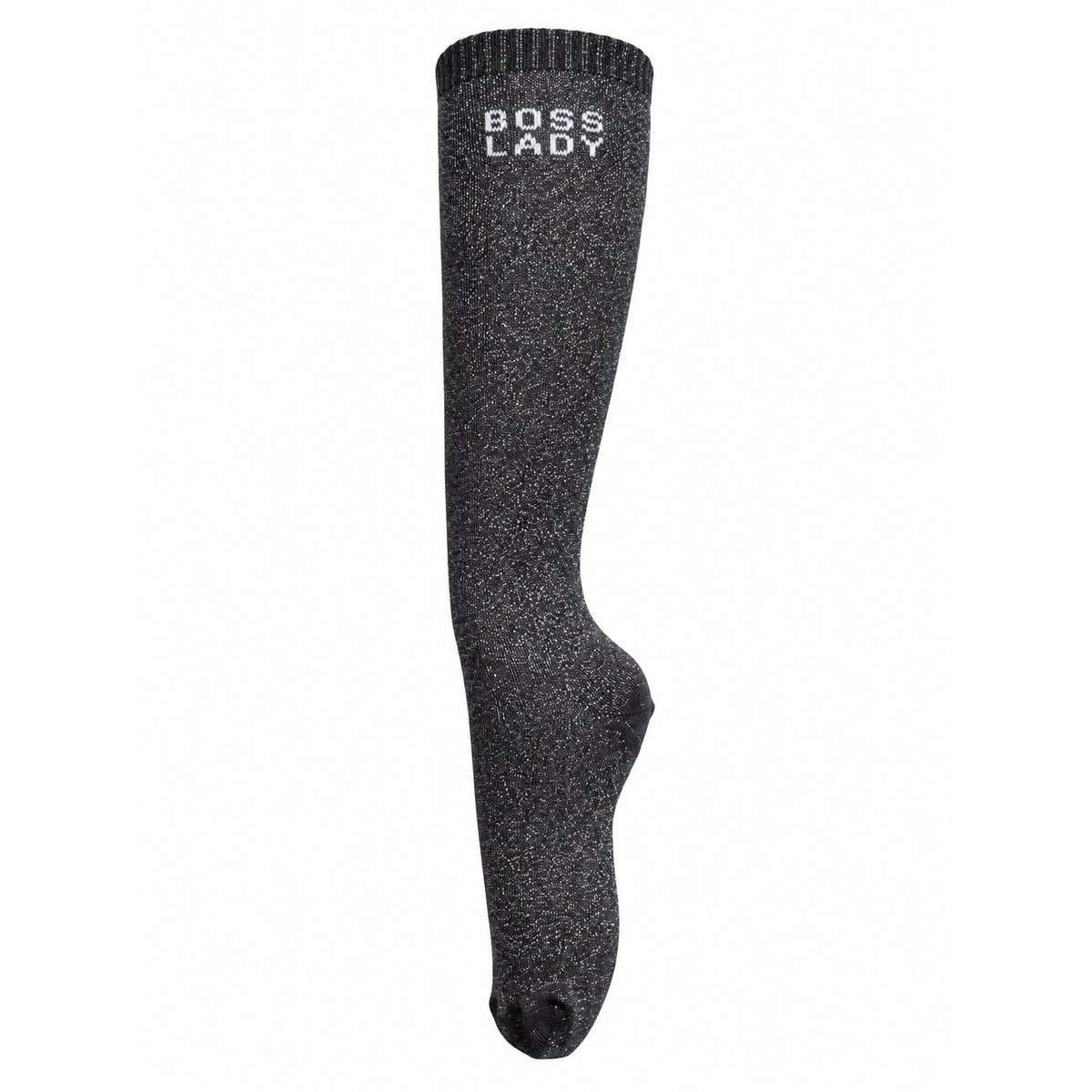 Chaussettes d’équitation Boss Lady – Noir – vue entière sur fond blanc