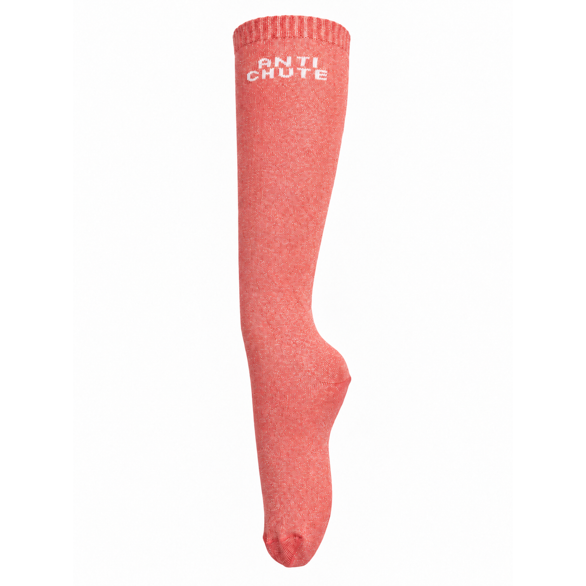 Chaussettes d’équitation Anti Chute – Corail – vue entière sur fond blanc