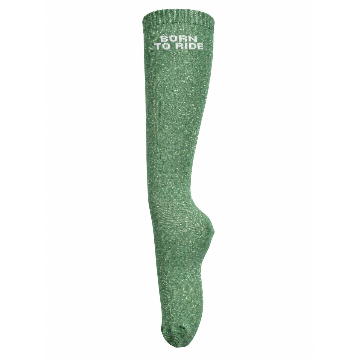 Chaussettes d’équitation Born to Ride – Vert – vue entière sur fond blanc