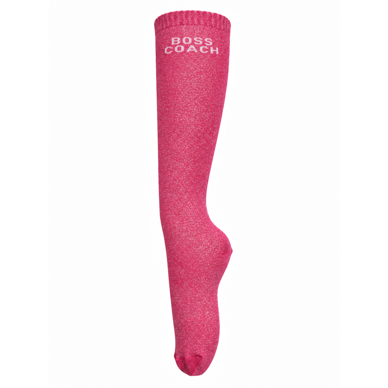 Chaussettes d’équitation Boss Coach – Rose fuchsia – vue entière sur fond blanc