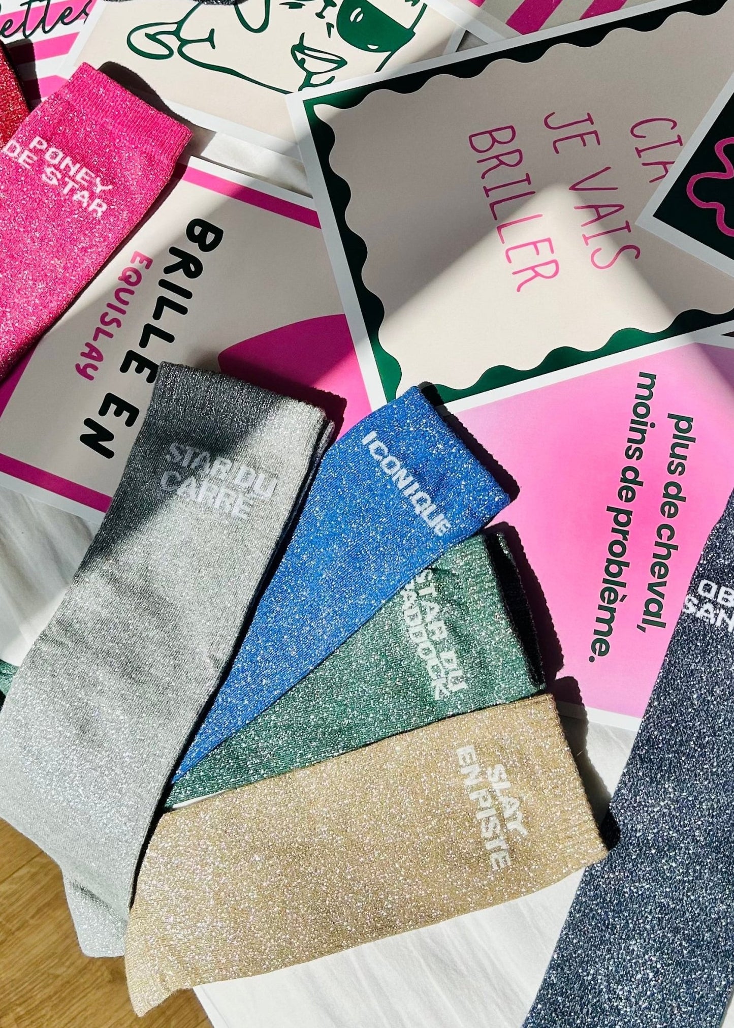 PACK 2 PAIRES - CHAUSSETTES PAILLETÉES - Equislay