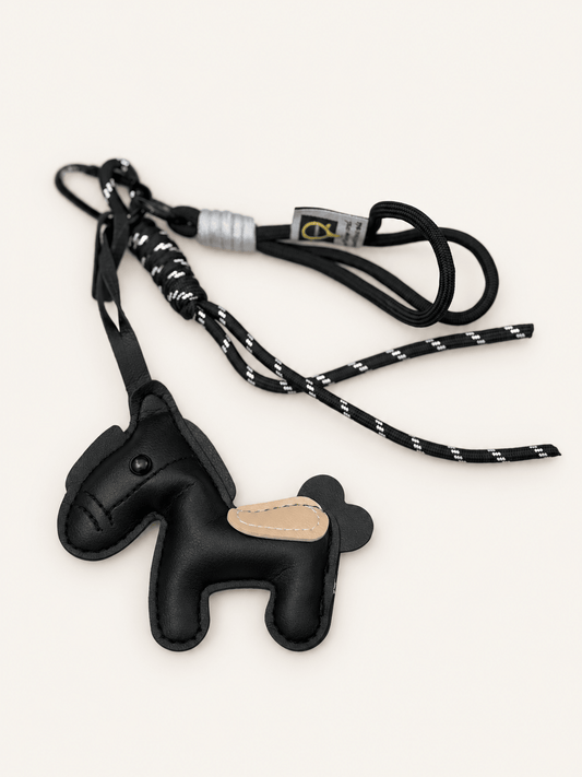 Porte-clés Cheval Noir – Breloque Sac Cavalière EQUISLAY - Equislay
