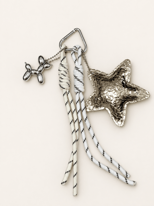 Porte-clés Étoile Bronze – Breloque Chien Ballon Mousqueton Coeur - Equislay