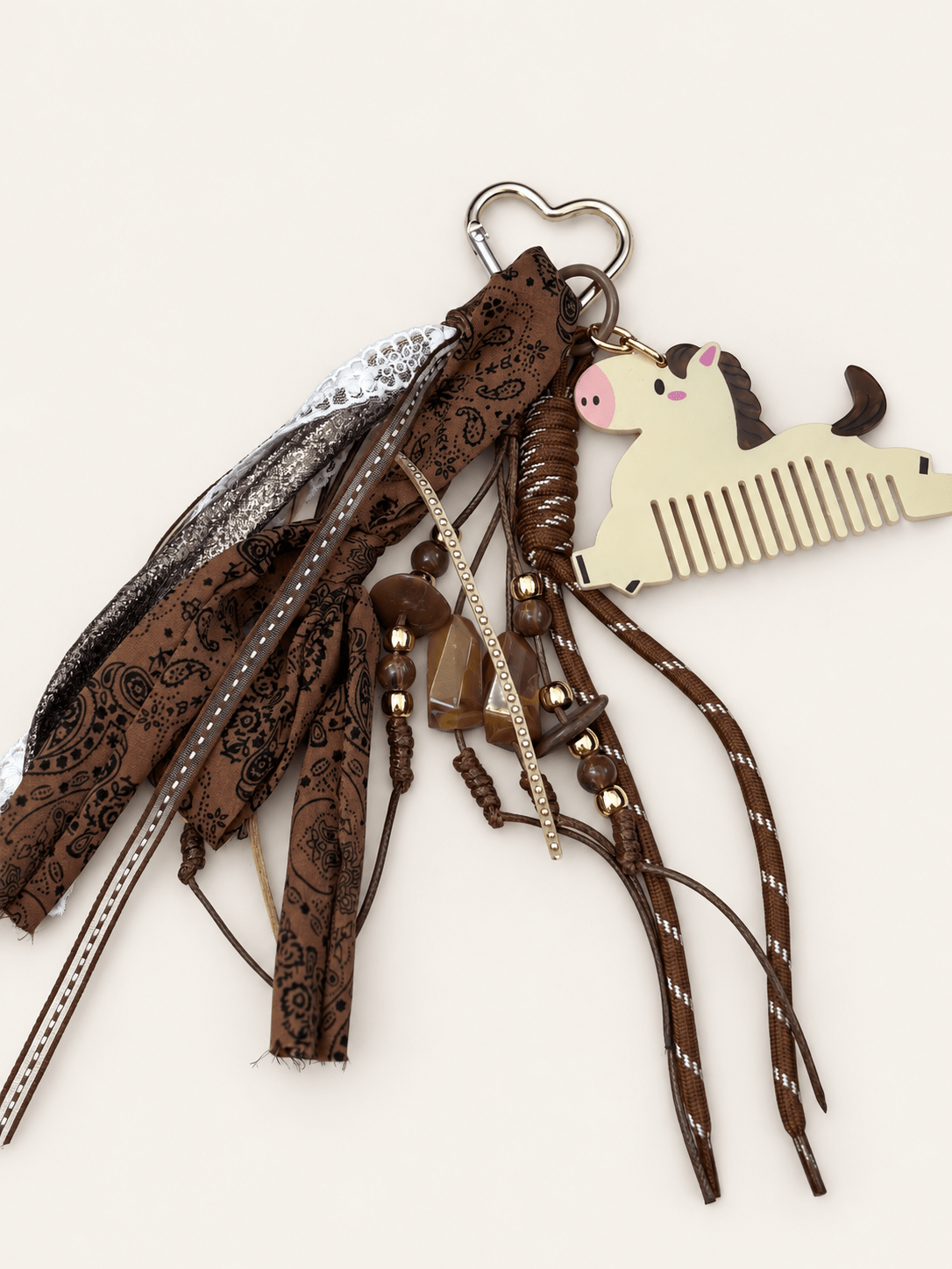 Porte-clés Peigne Cheval – Breloque Bandana Cavalière - Equislay